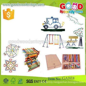 high quality gabe sticks toys OEM colorful sticks toys many different size wooden sticks toys